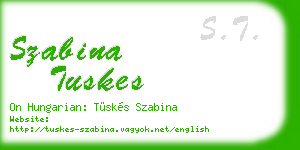 szabina tuskes business card