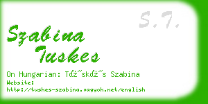 szabina tuskes business card